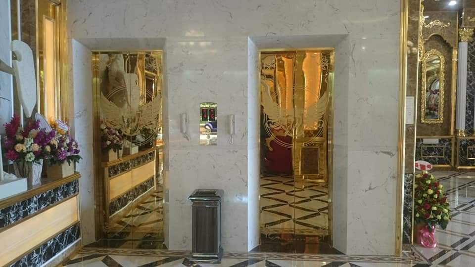 Mẫu cửa bản hẹp gương vàng TPE